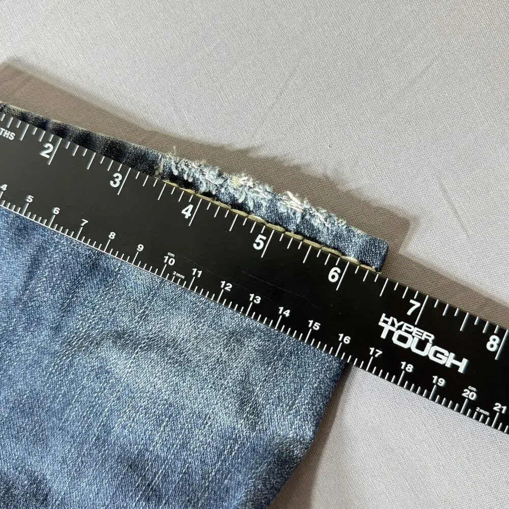 True Religion Section Skinny Distressed Jeans 31x31 Contrast Stitch Patches